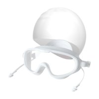 Magideal - Gafas Y Tapa De Natación, Vasos De Natación, Cómoda Y Clara, Gafas Para Adultos Con Tapones Para La Oreja Para Bucear Deportes De Agua De La Pis Blanco