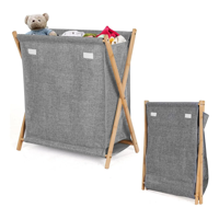 Genérico - Cesto Ropa Sucia Plegable 75L Con Tapa