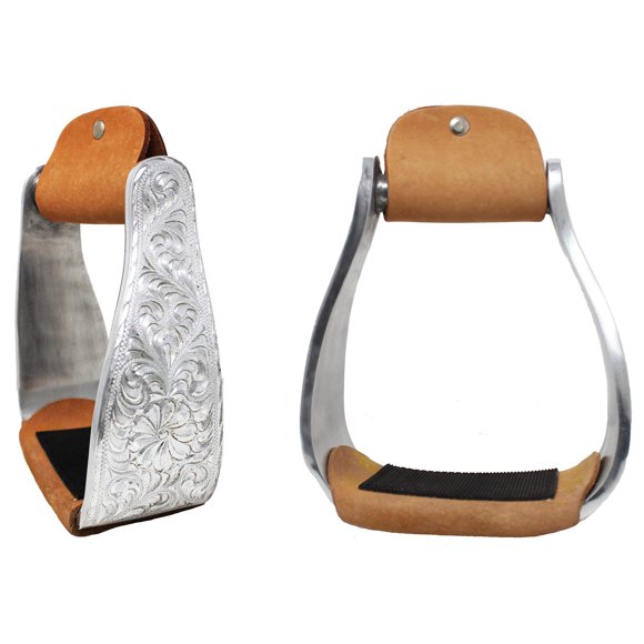 Estribos Professional Equine de aluminio grabado de 13 cm