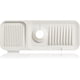 thumbnail image 1 of Protector contra salpicaduras de fregadero, tapete de silicona para grifo de cocina con jabonera, almohadilla de drenaje para fregadero detrás del grifo (blanco), 1 of 7