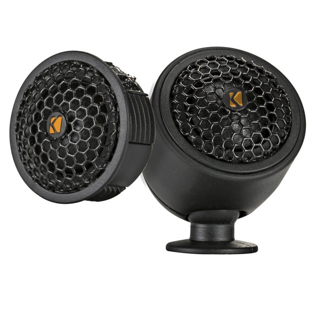 KICKER 51KST2004 Tweeters de 3/4" (20 mm), incluye filtros crossover y soporte giratorio, 10-65 vatios RMS, 195 vatios pico, 4 ohmios (Reacondicionado)