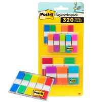 Paquete Combinado Flags Post-It 4 Dispensadores De 120 X 9,4 Cm, 200 X 4,7 Cm