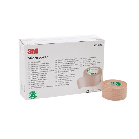 Micropore 3M (Sin Dispensador) 2,5 Cm X 9,1 M Piel 1533-1 x 12 unidades