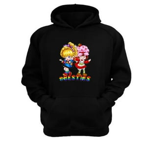Genérico - Polerón Canguro Frutillita Y Rainbown Brite Negro Talla S Unisex
