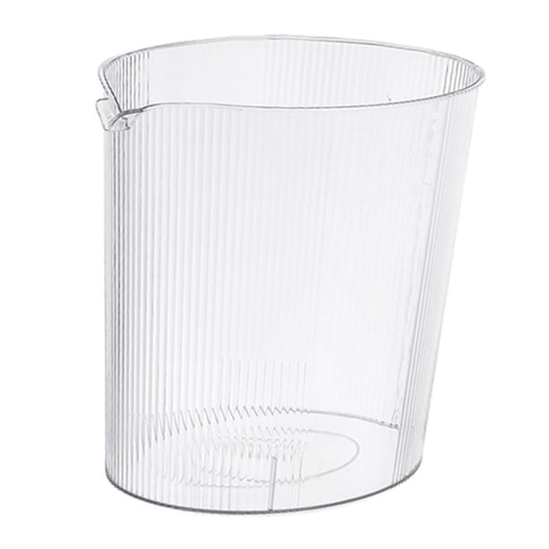 Cubo de basura de estilo minimalista, cubo de basura redondo sin tapa, cesto de papel de desecho transparente para el hogar, inodoro, cocina y baño Blanco