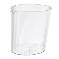 Magideal - Cubo De Basura De Estilo Minimalista, Cubo De Basura Redondo Sin Tapa, Cesto De Papel De Desecho Transparente Para El Hogar, Inodoro, Cocina Y Baño Blanco