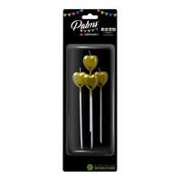 Pack De 4 Velas Decorativas Corazones Dorados Palms