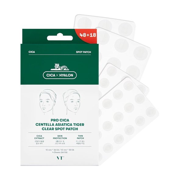 VT COSMETICS Pro Cica Pimple Patches, 66 unidades, 2 tamaños