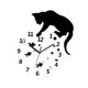 thumbnail image 2 of Reloj De Pared Con Diseño De Gato, Sin Tictac, Para Dormitorio, Comedor, Baño, Colgante Silencioso Con Peces, 2 of 3