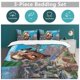 thumbnail image 3 of Cars Piston Cup Circuit Blue, Red, Lightning McQueen And Mater 3 Piece Toddler Thickening Bed Set - Comforter, 3 of 5