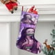 thumbnail image 2 of Nezuko Chica Cazadora de Demonios Tema: Calcetines de Navidad, fino lino blanco para colgar en escaleras y chimenea, decoración navideña para el hogar, regalo de Navidad. 45cm × 32cm, 2 of 5