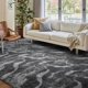 thumbnail image 1 of Alfombra FinRec Home 122x183 cm Gris Ondulado Antideslizante y Esponjosa, 1 of 7
