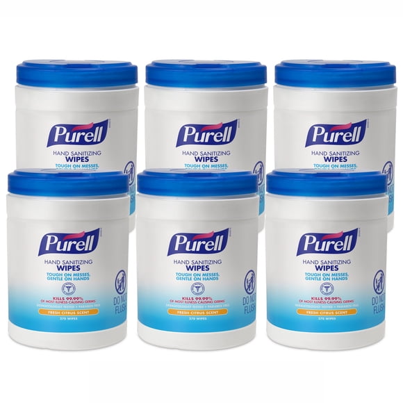 Toallitas desinfectantes para manos Purell Fresh Citrus Scent 270 unidades x6