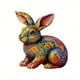thumbnail image 1 of Ceramic Rabbit Jigsaw Puzzle, Special-shaped Animal Jigsaw Puzzle, Adult Decompression Round Super Hard And Difficult Puzzle Toy, Birthday Holiday Adult Men And Women Gift, 1 of 2