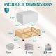 thumbnail image 2 of Caja de Almacenamiento WISUCART 60 cm con Ruedas y Bambú, 2 of 7