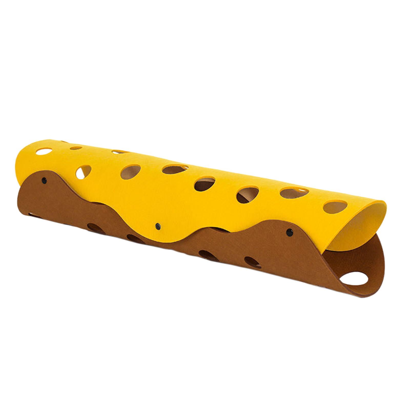 Túnel Plegable Para Gatos, Juguetes Interactivos Para Gatitos, Hurones, Bricolaje, Caqui, Amarillo