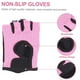 thumbnail image 4 of Guantes de fitness transpirables y antideslizantes de silicona, color rosa, sin dedos, para hombre y mujer, para levantamiento de pesas, yoga, mancuernas, fitness, ciclismo y deportes., 4 of 5
