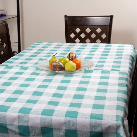 Masel - Mantel Pvc Cuadrille Rectangular 140X210 Cm Turquesa