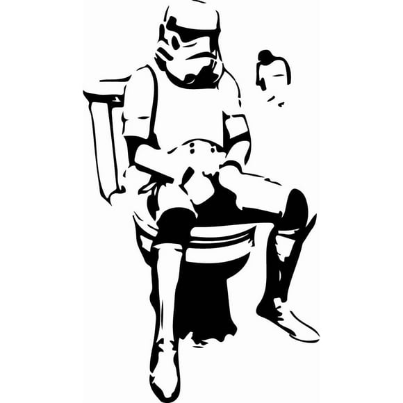 Decomural Storm Trooper On Loo Banksy WS-51315