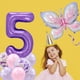 thumbnail image 4 of Set de globos con números morados en forma de mariposa con forma de ballena, 4 of 4