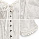 thumbnail image 3 of Corset Estilo Victoriano Con Broches Ajustable Disfraz Mujer blanco M, 3 of 3