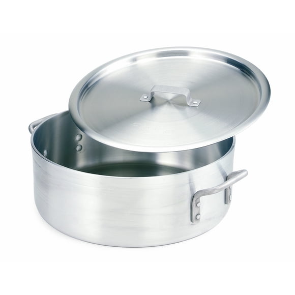 Olla de Cocina Crestware Brasero de Aluminio Extra Pesado de 30 Cuartos con Tapa