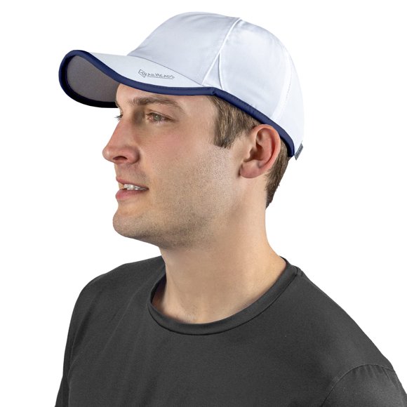 Gorra para correr TrailHeads con protección UV, ligera, para hombre, blanca