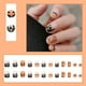 thumbnail image 1 of 24Pcs Black Halloween Press On Nails Short Square Fake Nails Matte Stick On Nails With Pumpkin Spider Web Design Acrylic False Nail Art Artificial Finger Suit For Women, 1 of 2