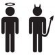 thumbnail image 1 of Decomural Angels Devils His Hers Funny Pack WS-33400, 1 of 2