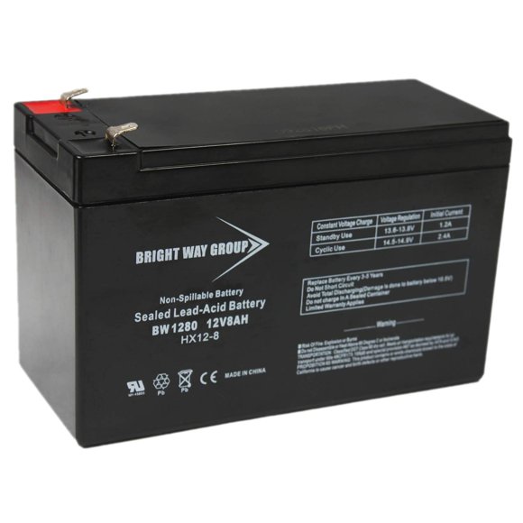 Batería Bright Way Group BW 1280 F2 (0170) BWG 1280 F2 de 12 V 8 Ah
