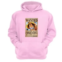 Genérico - Polerón Canguro Luffy Rosa Talla L Unisex