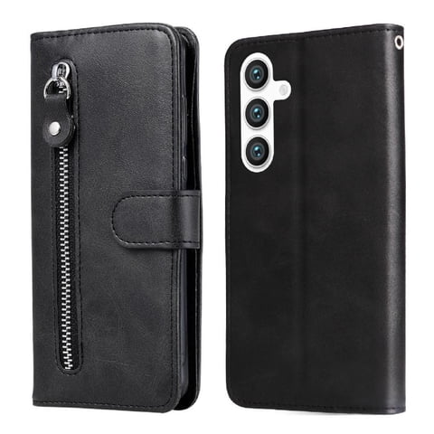 Gangxun - Funda Con Cremallera Para Samsung Galaxy S25 Plus, Carcasa Cartera De Cuero Pu Con Soporte Y Tarjetero