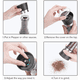 thumbnail image 4 of Juego de 2 molinillos de pimienta y sal, recargables y con grosor ajustable (paquete de 2), 4 of 5
