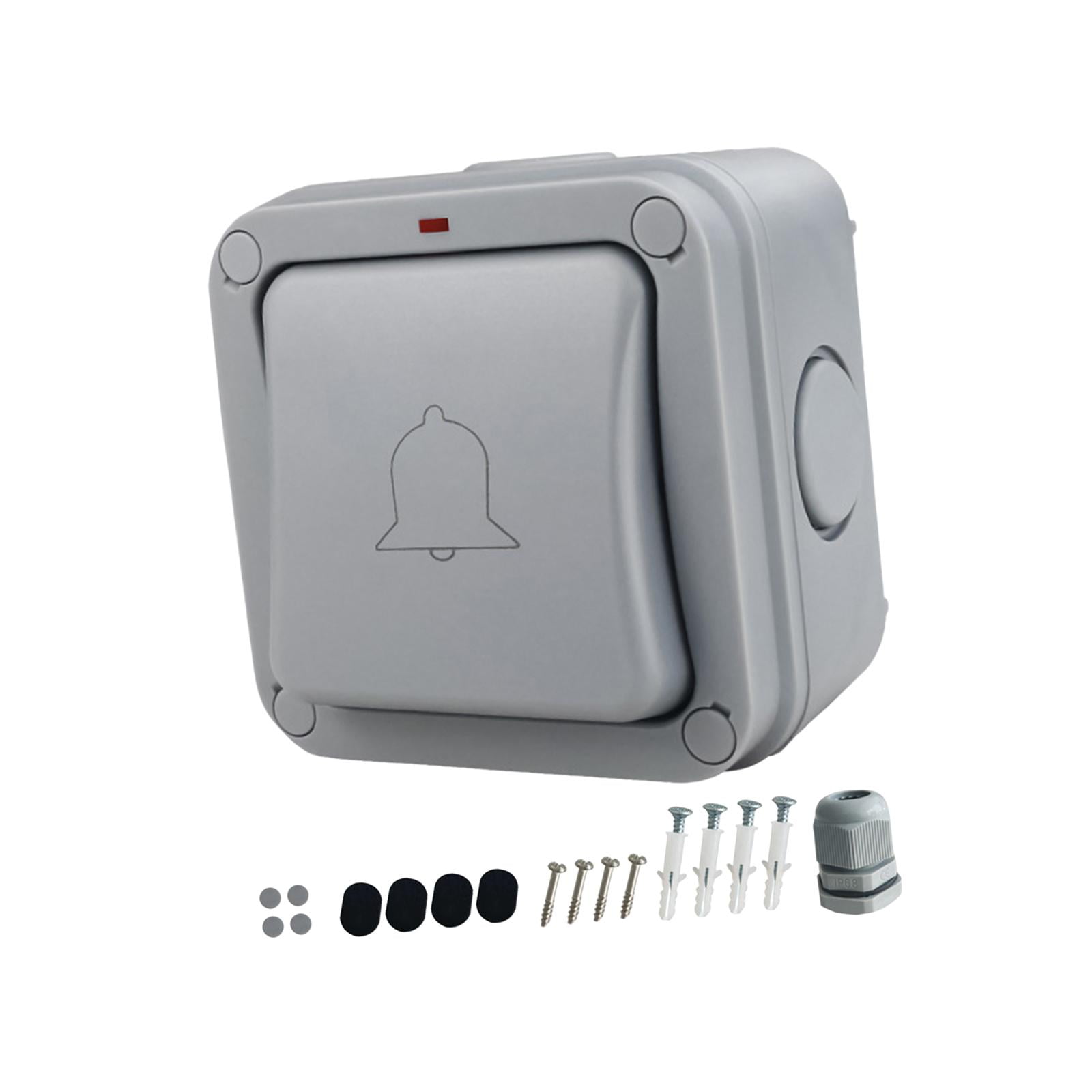 Magideal - Abridor De Puerta De Garaje Con Botón Pulsador, Timbre Cuadrado De 250v Para Exteriores, Interruptor De Contacto Momentáneo Para Puertos, Edificios De Be32m