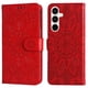 thumbnail image 1 of Funda tipo cartera FOXDOCK para Samsung Galaxy A35 , diseño girasol en relieve, cuero PU, cierre magnético, soporte y tarjetero, 1 of 5