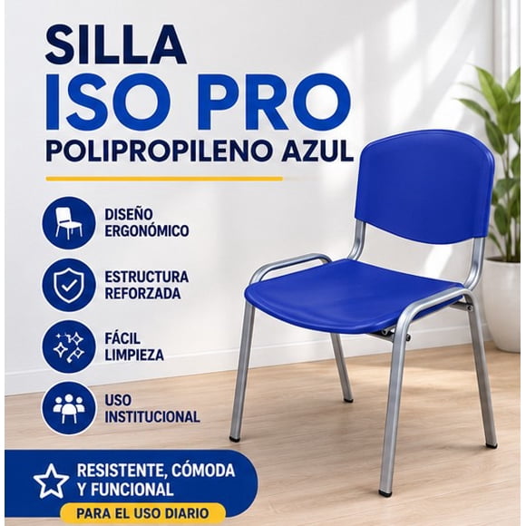 Silla ISO Pro Polipropileno Azul