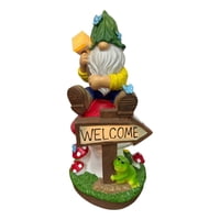 Genérico - Figura Decorativa Gnomo Jardín Adorno Iluminado Solar Jhn