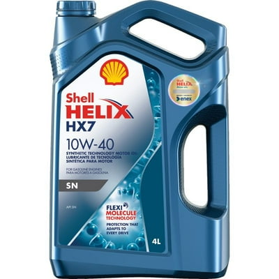 Aceite De Motor Sintetico Helix Hx7 Sn 10W-40 4L 1 Un Shell