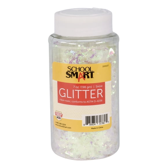 Glitter School Smart Craft, frasco de 200 ml, Snow