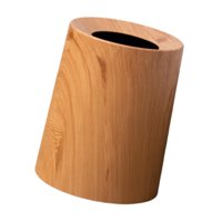 Magideal - Bote De Basura De Grano De Madera, Contenedor De Basura, Cesta De Papel Higiénico Moderna, Bote De Basura Para Oficina, Hotel, Baño, Interior Y Exteri L. Marrón