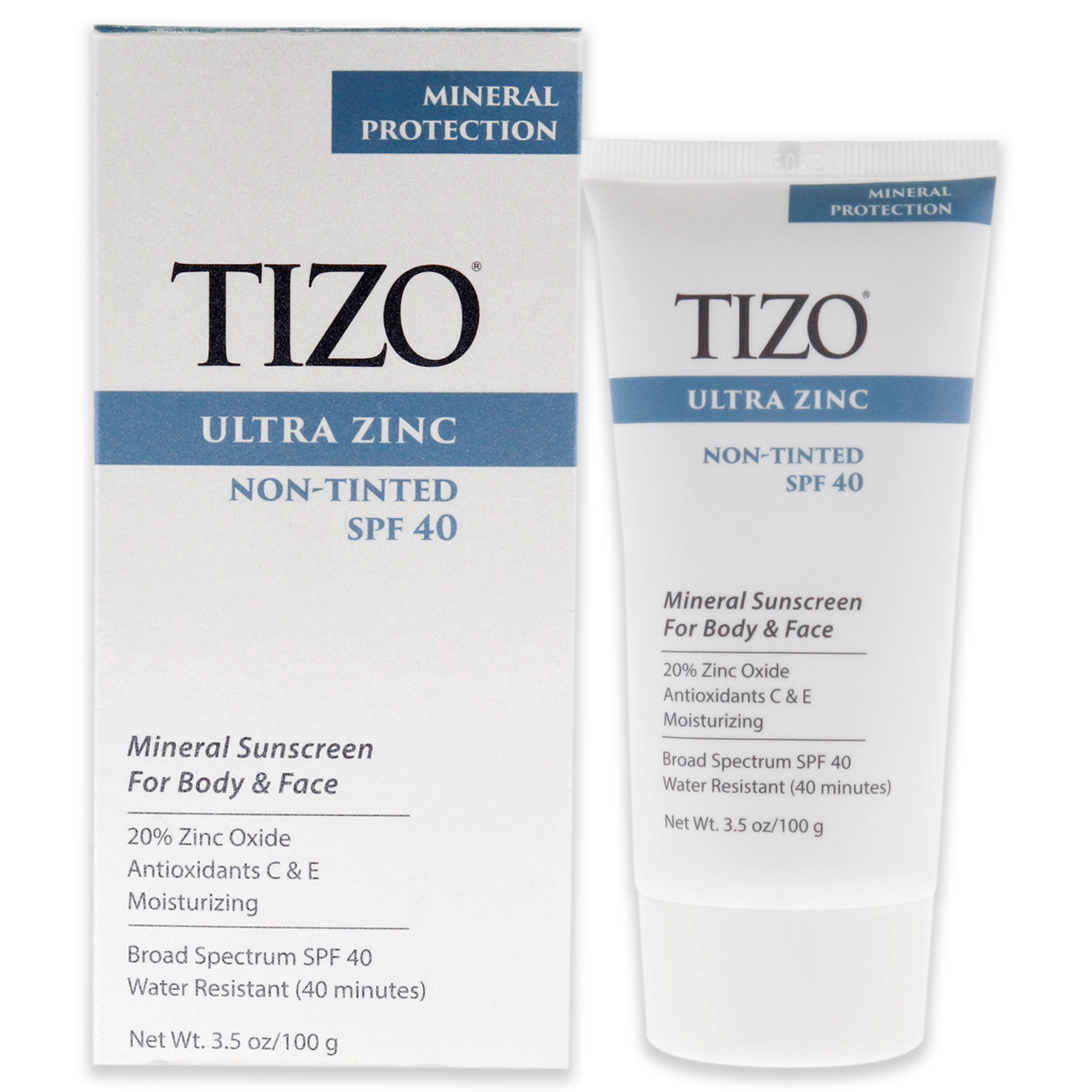 Protector Solar Tizo Ultra Zinc Cuerpo Y Rostro Spf 40 Unisex 105Ml