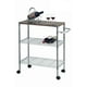 thumbnail image 4 of Carro de Cocina Cromado de 3 Niveles con Cubierta de Madera, 4 of 4