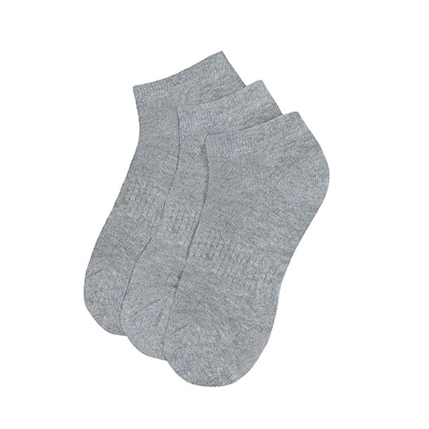 Calcetines Mujer Tripack Deportivos Cortos Mix Gris Corona