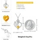 thumbnail image 5 of Collar HESHPAWS 925 Sterling Silver Birthstone Rose Flower Heart Pendant 18+2" Ajustable, 5 of 7