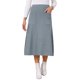 thumbnail image 1 of INSPIRE CHIC Falda de Suéter de Mujer Otoño Invierno Elástica de Cintura Alta Falda Midi de Punto A-Line con Bolsillos S Gris, 1 of 6