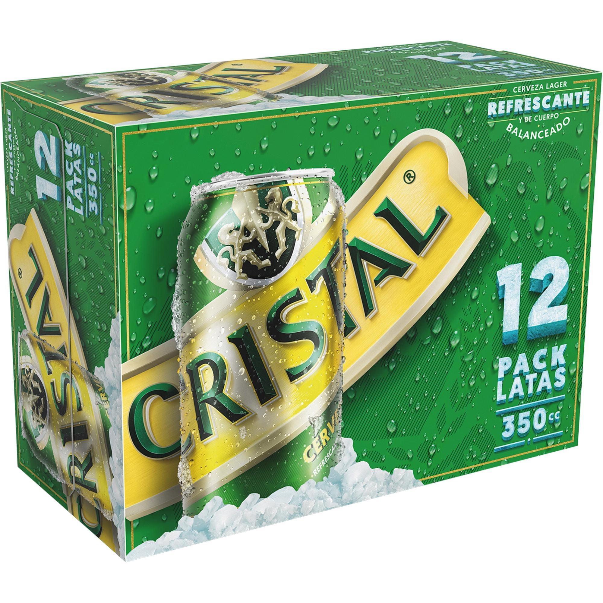 Cerveza Lager Latas Pack 12 Latas 350 ml c/u Cristal