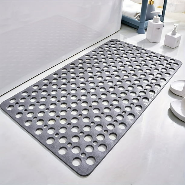 1pc Non-Slip Bathroom Mat with Suction Cup and Massage Ring - Quick Drain and Perfect for Shower, Toilet, Bathtub, and More - Essential Bathroom Accessory