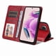 thumbnail image 5 of Funda Billetera para Xiaomi Redmi Note 12s 4G con Porta Tarjetas y Soporte Ajustable Rojo, 5 of 5