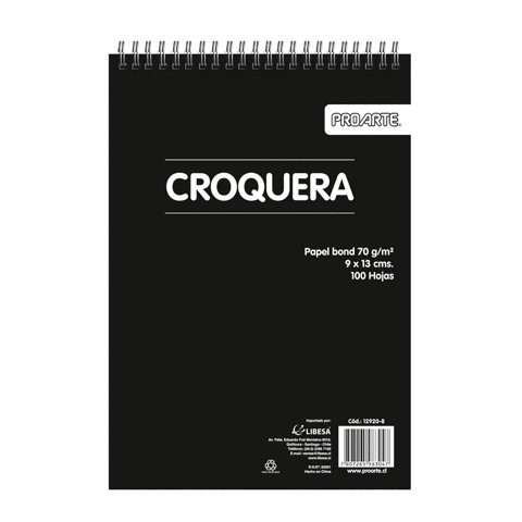 Croquera Proarte 09X13Cm 100Hjs