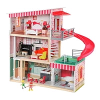 Bebesit - Casa De Muñecas + Muebles Madera Montessori Bella